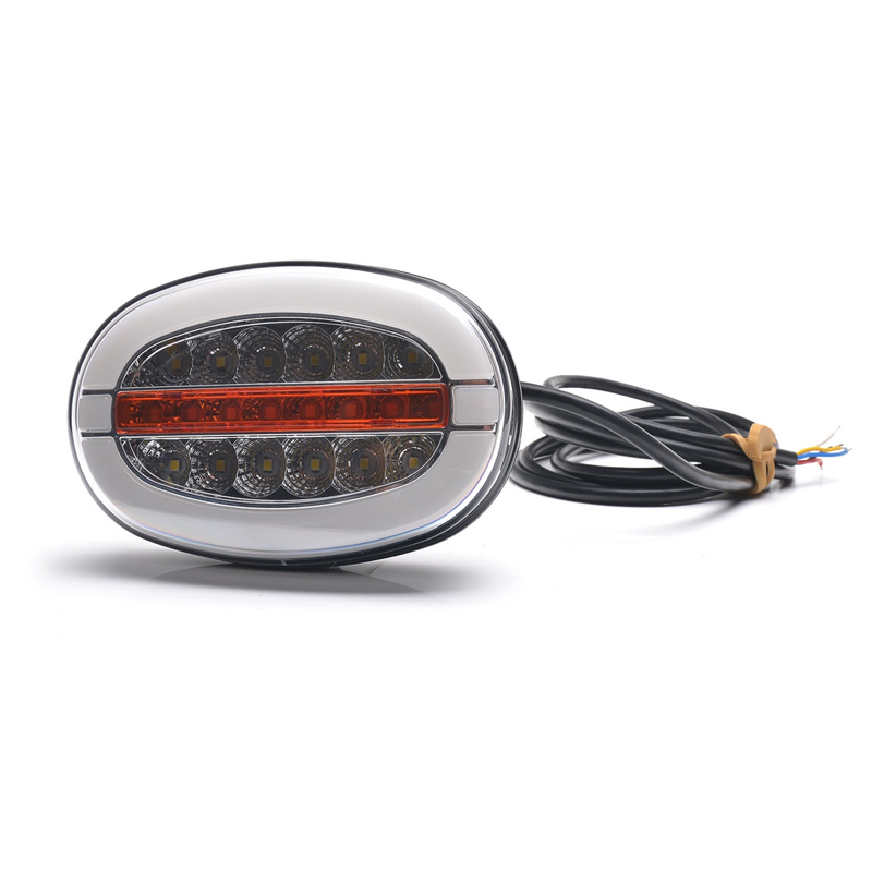 Lampa zespolona przednia elipsa W206 uniwersalna prawa - lewa LED 12V/24V wodoodporna IP66/68 neon-347496048