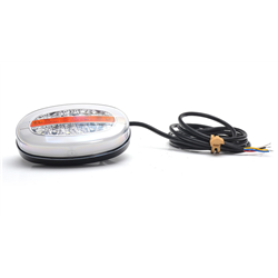 Lampa zespolona przednia elipsa W206 uniwersalna prawa - lewa LED 12V/24V wodoodporna IP66/68 neon-347496049