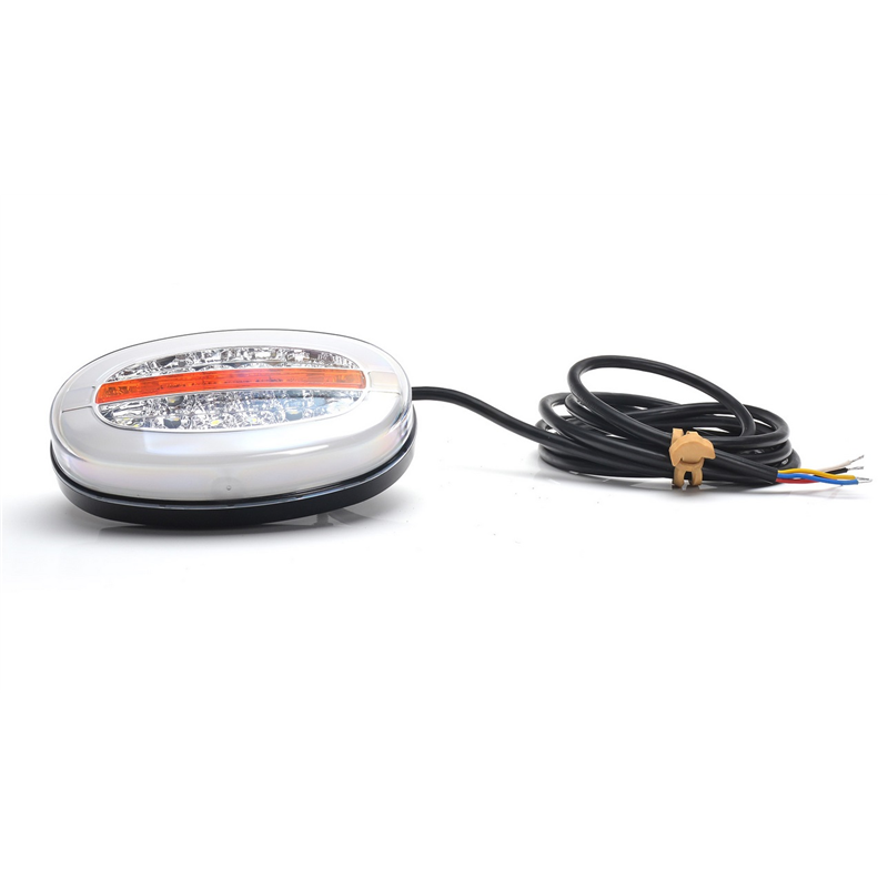 Lampa zespolona przednia elipsa W206 uniwersalna prawa - lewa LED 12V/24V wodoodporna IP66/68 neon-347496049