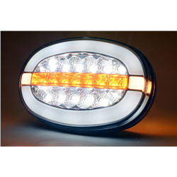 Lampa zespolona przednia elipsa W206 uniwersalna prawa - lewa LED 12V/24V wodoodporna IP66/68 neon-347496053