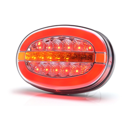 Lampa zespolona tylna elipsa W205DD uniwersalna prawa - lewa LED 12V/24V wodoodporna IP66/68 neon kierunek pływający-347496040