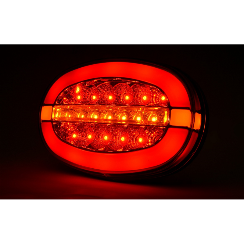 Lampa zespolona tylna elipsa W205DD uniwersalna prawa - lewa LED 12V/24V wodoodporna IP66/68 neon kierunek pływający-347496044