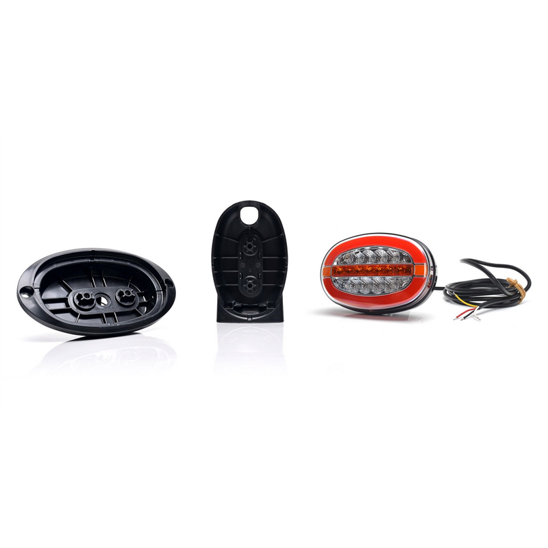 Lampa zespolona tylna elipsa W205DD uniwersalna prawa - lewa LED 12V/24V wodoodporna IP66/68 neon kierunek pływający-347496045