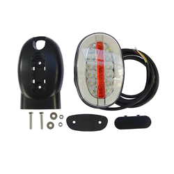Lampa zespolona przednia elipsa W206DD uniwersalna prawa - lewa LED 12V/24V wodoodporna IP66/68 neon kierunek pływający-34750104