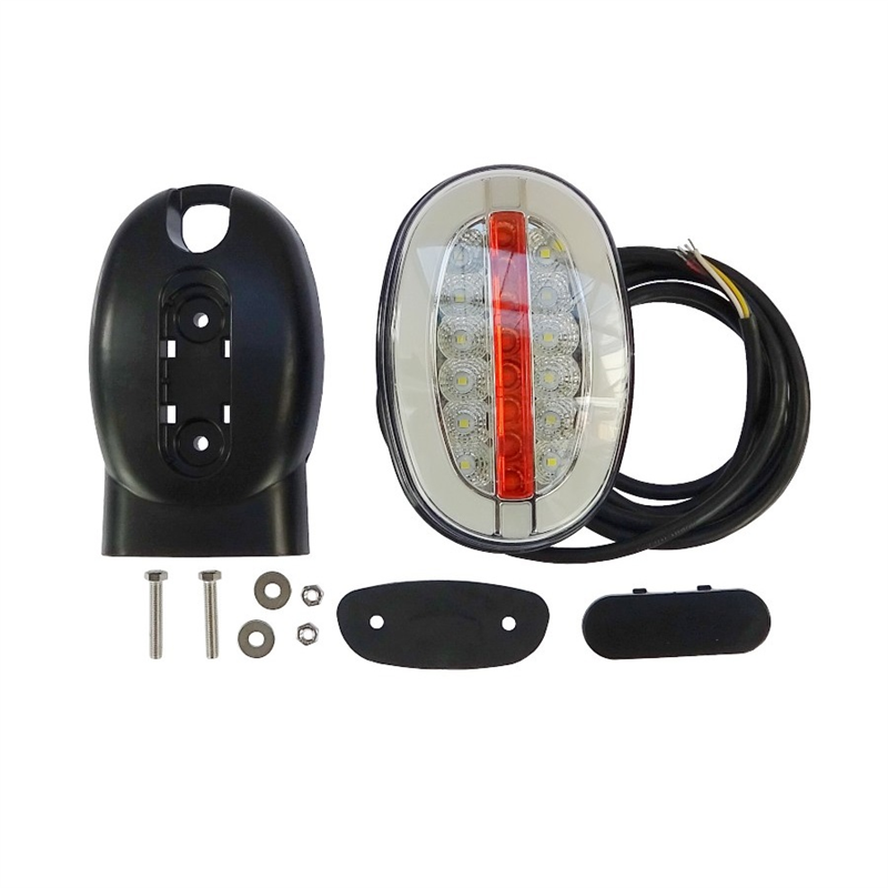 Lampa zespolona przednia elipsa W206DD uniwersalna prawa - lewa LED 12V/24V wodoodporna IP66/68 neon kierunek pływający-34750104