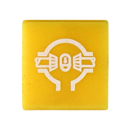 Wkładka symbol przełącznika klawiszowego załączania przedniego napędu żółty odpowiednik uniwersalna ELMOT-347775090