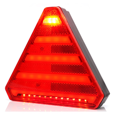 Lampa zespolona tylna 6-funkcyjna lewa W245DD 12V/24V LED wodoodporna bez oświetleniem tablicy rejestracyjnej z przewodem kierun