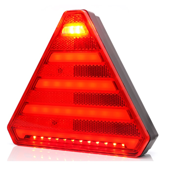Lampa zespolona tylna 6-funkcyjna lewa W245DD 12V/24V LED wodoodporna bez oświetleniem tablicy rejestracyjnej z przewodem kierun