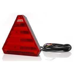 Lampa zespolona tylna 6-funkcyjna lewa W245DD 12V/24V LED wodoodporna bez oświetleniem tablicy rejestracyjnej z przewodem kierun