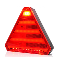 Lampa zespolona tylna 6-funkcyjna prawa W245DD 12V/24V LED wodoodporna bez oświetleniem tablicy rejestracyjnej z przewodem kieru