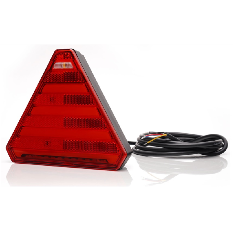 Lampa zespolona tylna 6-funkcyjna prawa W245DD 12V/24V LED wodoodporna bez oświetleniem tablicy rejestracyjnej z przewodem kieru