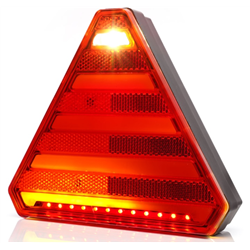 Lampa zespolona tylna 6-funkcyjna prawa W245DD 12V/24V LED wodoodporna bez oświetleniem tablicy rejestracyjnej z przewodem kieru