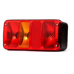 Lampa zespolona tylna lewa 12/24V z odblaskiem i oświetleniem tablicy żarówkowa-347491779