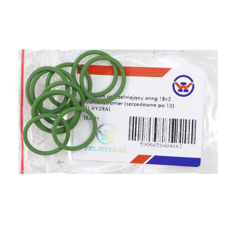 Pierścień uszczelniający O-ring 18x2 oring Fluoroelastomer Viton PZL HYDRAL (sprzedawane po 10 szt - cena za szt )-347517856