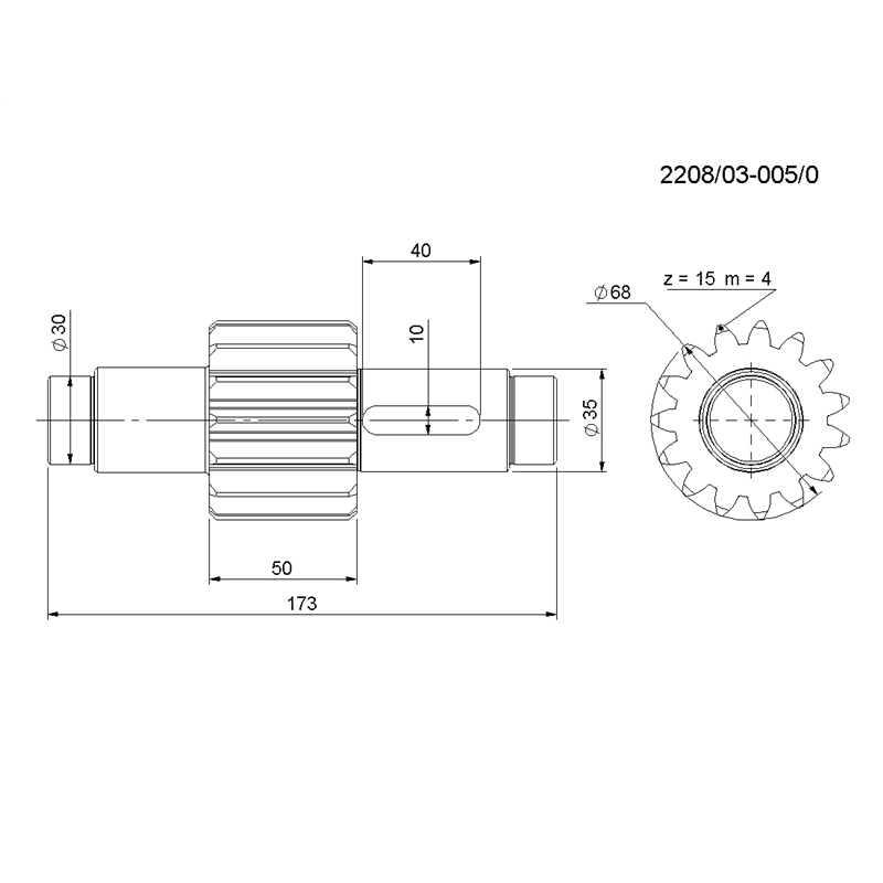 Wałek rozrzutnika Z-15 hartowany rozrzutnik obornika Rolmus-347482174