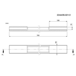 Listwa C-50x25x765 rozrzutnik obornika Tytan Rolmus-347498792