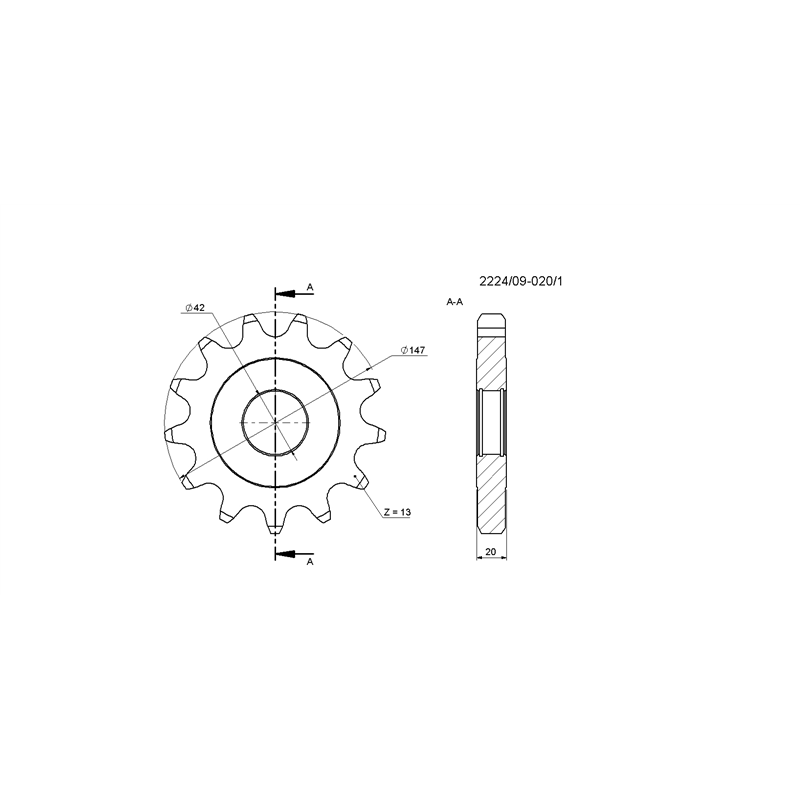 Koło łańcuchowe Z-13 1 1/4" rozrzutnik obornika Tytan Rolmus-347492900