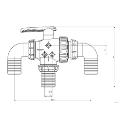 Zawór kulowy proline 3-drożny 2"-347494720
