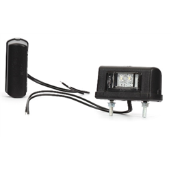 Lampa oświetlenia tablicy rejestracyjnej W52 LED 12/24V wodoodporna z przewodem-347491795