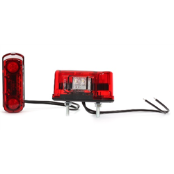 Lampa tylna pozycyjna zespolona z oświetleniem tablicy rejestracyjnej W53 12/24V wodoodporna IP 66/68 LED-347686424