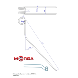 Palec ząb przetrząsaczo - zgrabiarki pokosowej 268405.0 Krone FI-10mm L-640mm malowany proszkowo MORGA-347509332