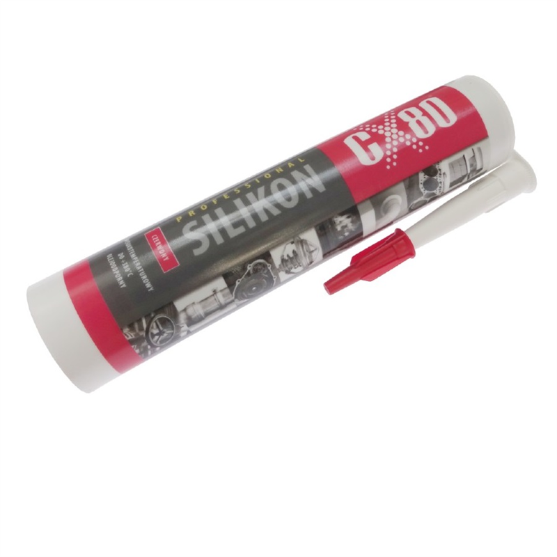Silikon wysokotemperaturowy kartusz 310ml od -65°C do +260°C czerwony CX-80-347482347