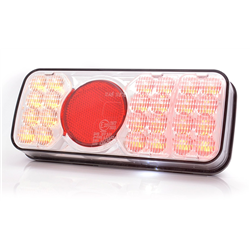 Lampa tylna zespolona diodowa W66P 6-funcyjna oświetlenie tablicy rejestracyjnej LED 12/24V prawa wodoodporna z przewodem-347495