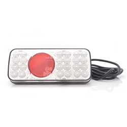 Lampa tylna zespolona diodowa W66P 6-funcyjna oświetlenie tablicy rejestracyjnej LED 12/24V prawa wodoodporna z przewodem-347495