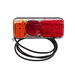 Lampa tylna zespolona diodowa W66LP 5-funcyjna bez oświetlenia tablicy rejestracyjnej LED 12/24V prawa - lewa wodoodporna kolor 