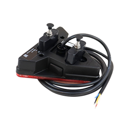 Lampa zespolona tylna 5-funkcyjna kształt trójkąta W68L z światłem przeciwmgielnym LED 12/24V lewa wodoodporna z przewodem-34748