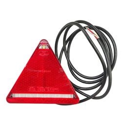 Lampa zespolona tylna 6-funkcyjna kształt trójkąta W68L z światłem cofania LED 12/24V lewa wodoodporna z przewodem-347491028