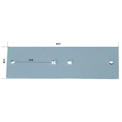 Płoza pługa prawa / lewa 120x420mm Lemken A42 stal borowa-347493666
