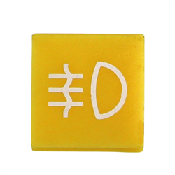Wkładka symbol przełącznika klawiszowego świateł przeciwmgielnych żółty odpowiednik Hella 9XT713630-361 uniwersalna ELMOT-347775