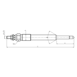 Świeca żarowa ołówkowa MF 4227143M1, 4523112, 2666A023, 3619874-347499098