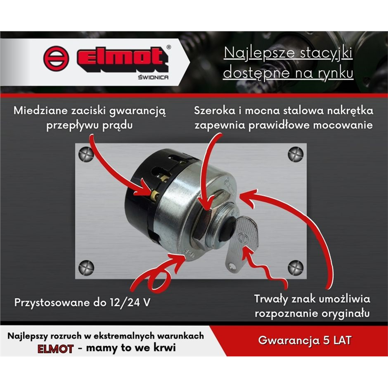 Stacyjka z metalową nakrętką 42342100 5471300 Ursus C-330 C-360 Elmot-347500739