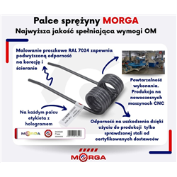 Palec ząb sprężysty podbieracza Pottinger malowany proszkowo MORGA-347508703