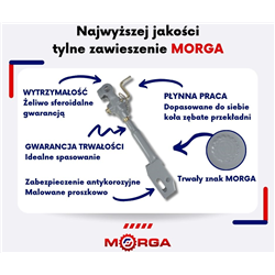 Wieszak prawy z korbą kompletny Ursus C-360 MORGA-347486081