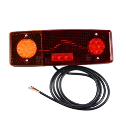 Lampa zespolona tylna E-549 z oświetleniem tablicy rejestracyjnej LED 12/24V lewa wodoodporna z przewodem-347487314