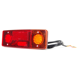 Lampa zespolona tylna E-551 bez oświetleniem tablicy rejestracyjnej LED 12/24V prawa dodatkowy odblask wodoodporna z przewodem-3