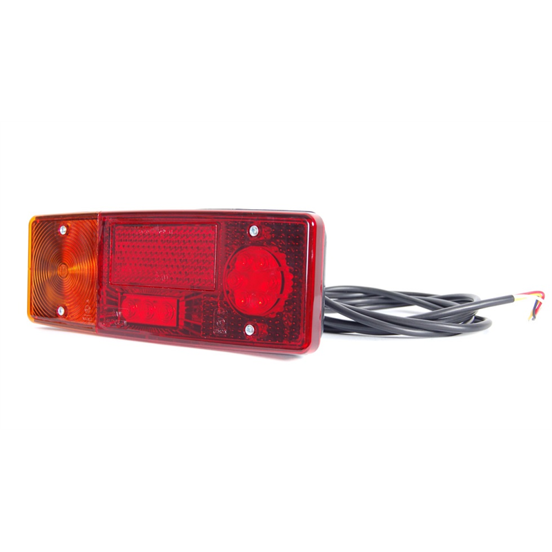 Lampa zespolona tylna E-551 z oświetleniem tablicy rejestracyjnej LED 12/24V lewa dodatkowy odblask kierunek żarówka wodoodporna