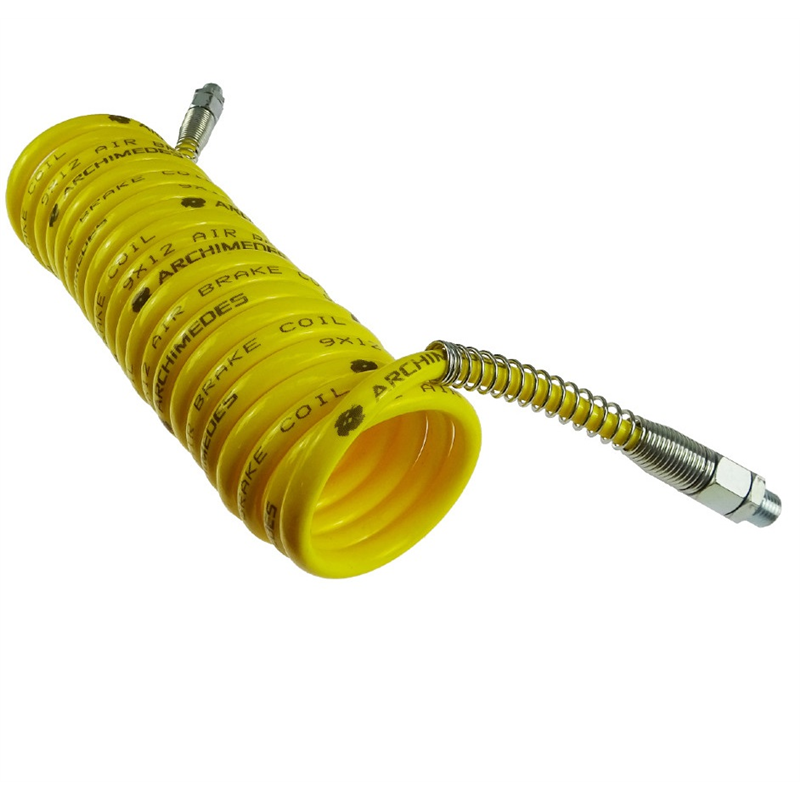 Przewód łączeniowy spiralny żółte osłony poliamid gwint zewnętrzny 16x1.5 dł 6m Archimedes-347500080