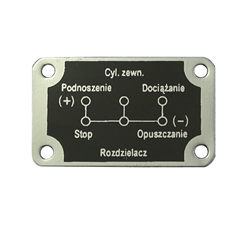 Tabliczka znamionowa aluminiowa sterowania rozdzielacza Ursus C-330 ARCHIMEDES-347503434