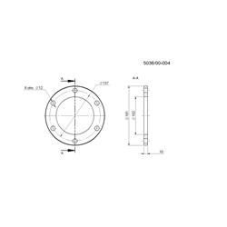 Pierścień dystansowy 5,5 mm kosiarka rotacyjna metalowy Z-036 Rolmus-347480663