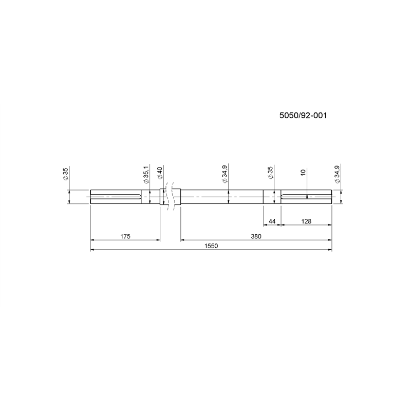 Wał przystawki Bizon Rolmus 505092001 Rolmus-347480911