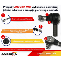Przegub kulowy kątowy kosy kombajn zbożowy Bizon Andoria-347500609