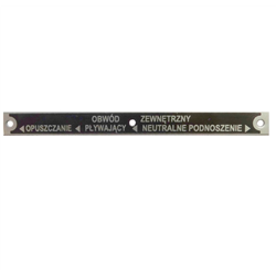 Tabliczka znamionowa aluminiowa tuleji nośnej rozdzielacza ( tarczy sterowania hydrauliki) Ursus C-360 ARCHIMEDES-347500479
