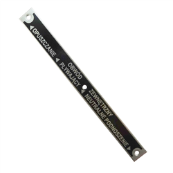 Tabliczka znamionowa aluminiowa tuleji nośnej rozdzielacza ( tarczy sterowania hydrauliki) Ursus C-360 ARCHIMEDES-347500480