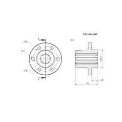 Piasta z wielowypustem ścinacz zielonek Orkan-347487620