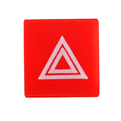 Wkładka symbol czerwony przełącznika klawiszowego świateł awaryjnych uniwersalny odpowiednik Hella 9XT713630-391 ELMOT-347773701