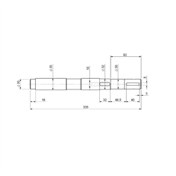 Wał napędzający kopaczki elewatorowej 335mm Z-609 Rolmus-347480224